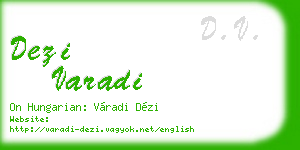 dezi varadi business card